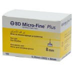 Игла стерильная одноразовая, Micro-Fine Plus (Микрофайн плюс) р. 30g 0.3ммх8мм 1 шт деми