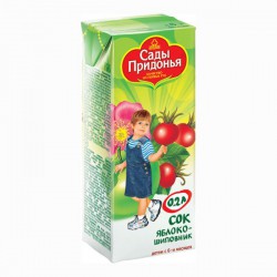 Сок для детей Сады Придонья яблоко шиповник с 6 мес 200 мл